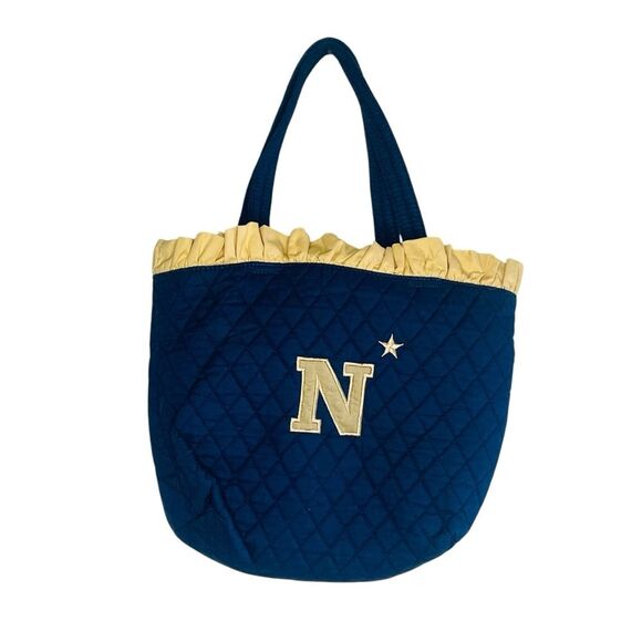 Navy Quilted Tote Bag - Picture 1 of 3